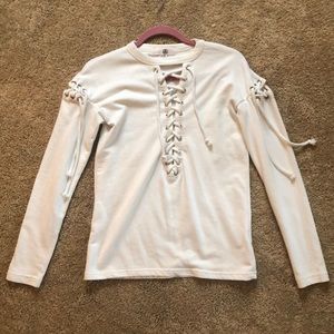 White Long-Sleeve with Strings